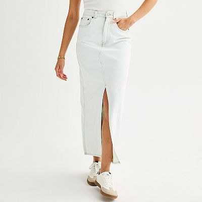 Women s Industry Front Slit Denim Skirt