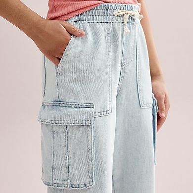Girls 7-16 Vanilla Star Ultra Cozy Cargo Jeans