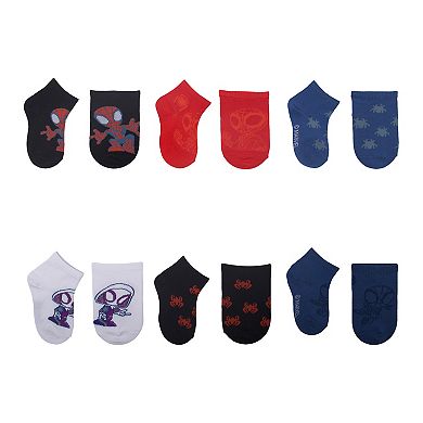 Boys Marvel Spidey & His Amazing Friends 6-Pack Quarter Cut Socks