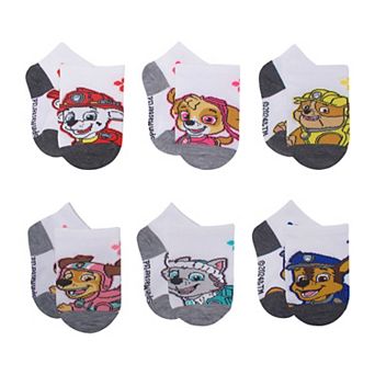 Boys Paw Patrol 6-Pack Calling All Pups Quarter Cut Socks