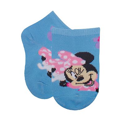 Disney's Minnie Mouse Toddler Girl 6-Pack Happy Vibes Quarter Cut Socks