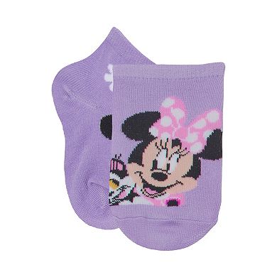 Disney's Minnie Mouse Toddler Girl 6-Pack Happy Vibes Quarter Cut Socks