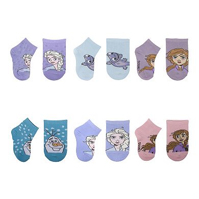 Disney's Frozen 2 Toddler Girl 6-Pack True Friendship Quarter Cut Socks