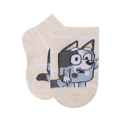 Boys Bluey 6-Pack Dog Party Quarter Cut Socks