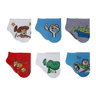 Disney / Pixar's Toy Story Toddler Boy 6-Pack Best Friends Quarter-Cut Socks