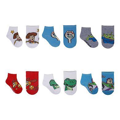 Disney / Pixar's Toy Story Toddler Boy 6-Pack Best Friends Quarter-Cut Socks