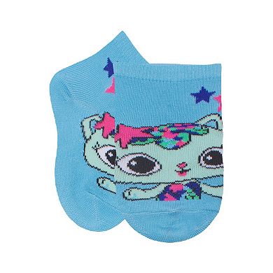 Girls Gabby's Dollhouse 6-Pack Cat Party Quarter-Cut Socks