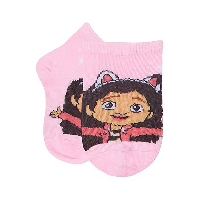 Girls Gabby's Dollhouse 6-Pack Cat Party Quarter-Cut Socks