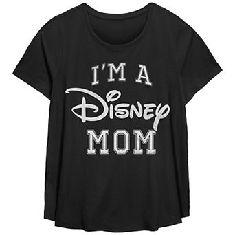 Disney's I'm A Disney Mom Varsity Style Women's Plus Graphic Tee