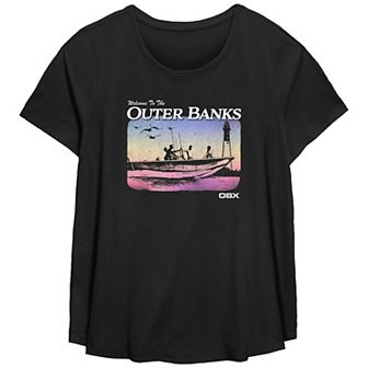 Plus Size Welcome To The Outer Banks Graphic Tee