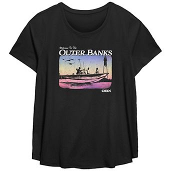 Plus Size Welcome To The Outer Banks Graphic Tee
