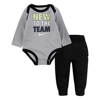 Baby Boys Nike Long Sleeve Thermal Bodysuit and Sweatpants 2 pc Set
