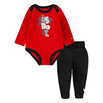 Baby Boys Nike Long Sleeve Thermal Bodysuit and Sweatpants 2 pc Set