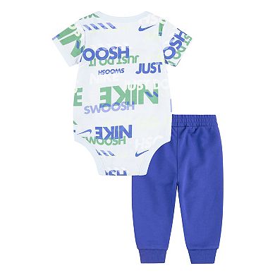 Baby Boys Nike Logo Bodysuit and Sweatpants 2-piece Set