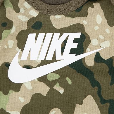 Baby Boys Nike Camo Long Sleeve Bodysuit and Sweatpants Set
