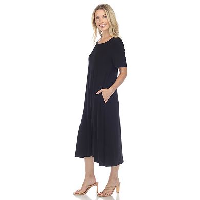 Women's Short Sleeve Midi Dress