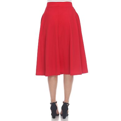 Women's Flared Midi Skirt