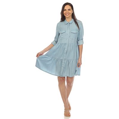 midi t shirt dress long sleeve Plus Size Tunic Dresses for Women Buttons Crew Neck Long Sleeve Soft Midi Tshirt Dress with Pockets