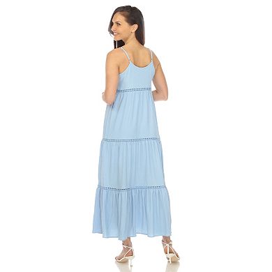 Women's Scoop Neck Tiered Maxi Dress