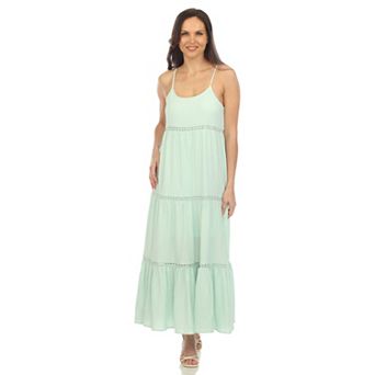 Women's Scoop Neck Tiered Maxi Dress