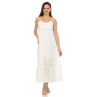 Women's Scoop Neck Tiered Maxi Dress