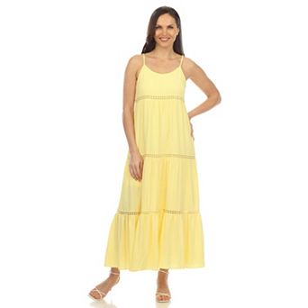 Women's Scoop Neck Tiered Maxi Dress