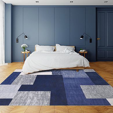 Garvee Modern Patchwork Geometric Indoor Area & Washable Soft Throw Carpet for Home Decor