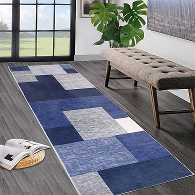 Glowsol Modern Patchwork Geometric Indoor Area & Washable Soft Throw Carpet For Home Decor