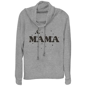 Women's Mama Cowlneck Graphic Lightweight Long Sleeve