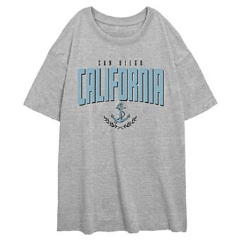 Juniors' San Diego, California Oversize Graphic Tee