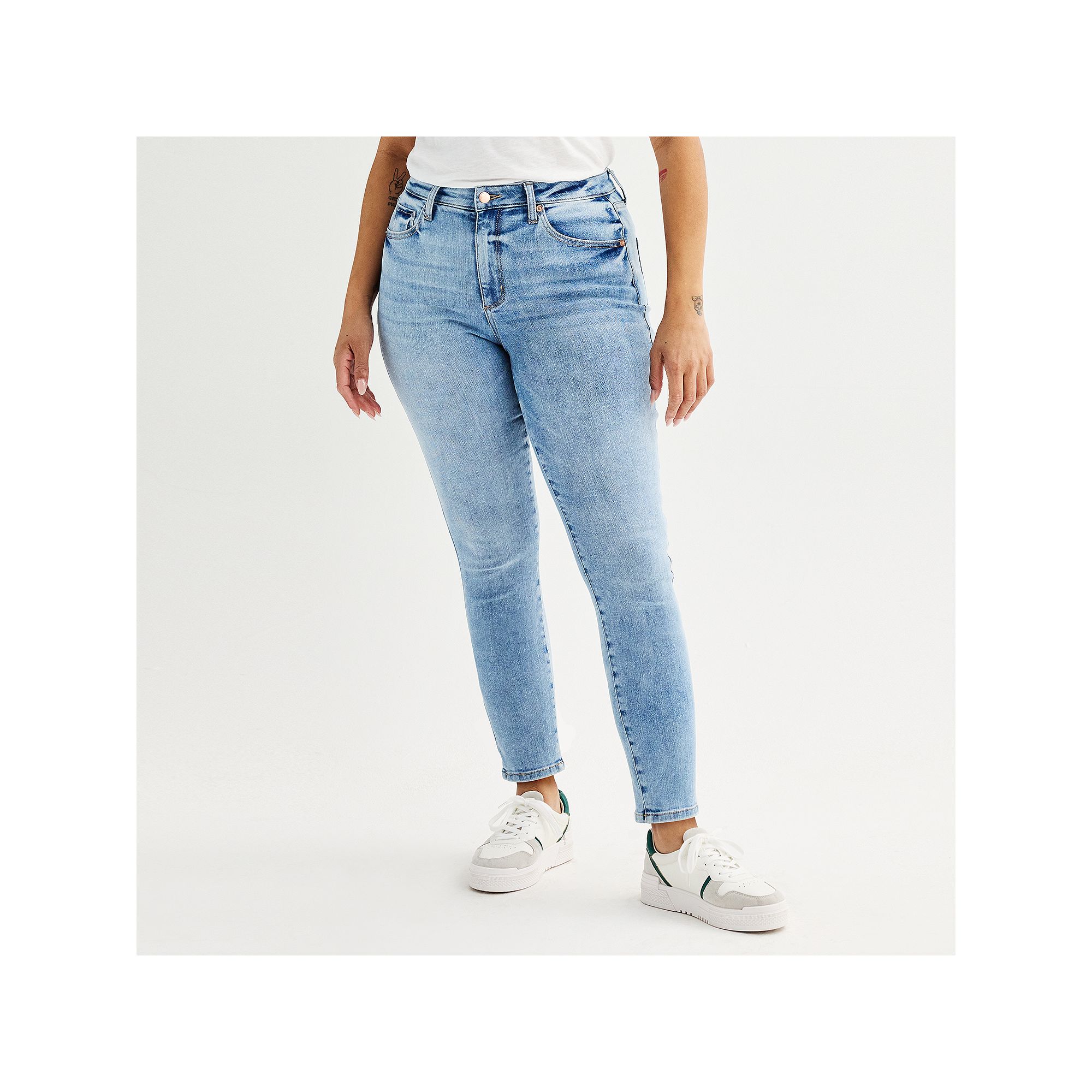 Womens Sonoma Goods For Life® High Rise Curvy Skinny Jeans, Size: 6 Short