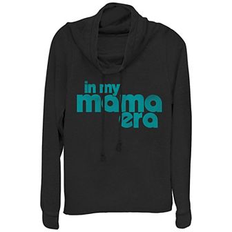 Women's In My Mama Era Cowlneck Graphic Lightweight Long Sleeve
