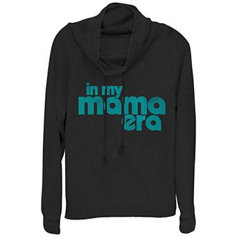 Women's In My Mama Era Cowlneck Graphic Lightweight Long Sleeve