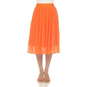 Women's Chiffon Pleated Midi Skirt