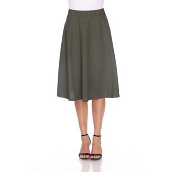 Women's Knee Length Flared Skirt