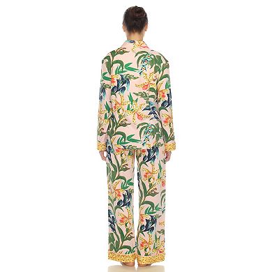 Women's Two Piece Wildflower Print Pajama Set