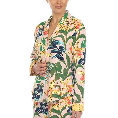 Women's Two Piece Wildflower Print Pajama Set