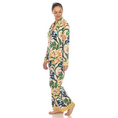 Women's Two Piece Wildflower Print Pajama Set