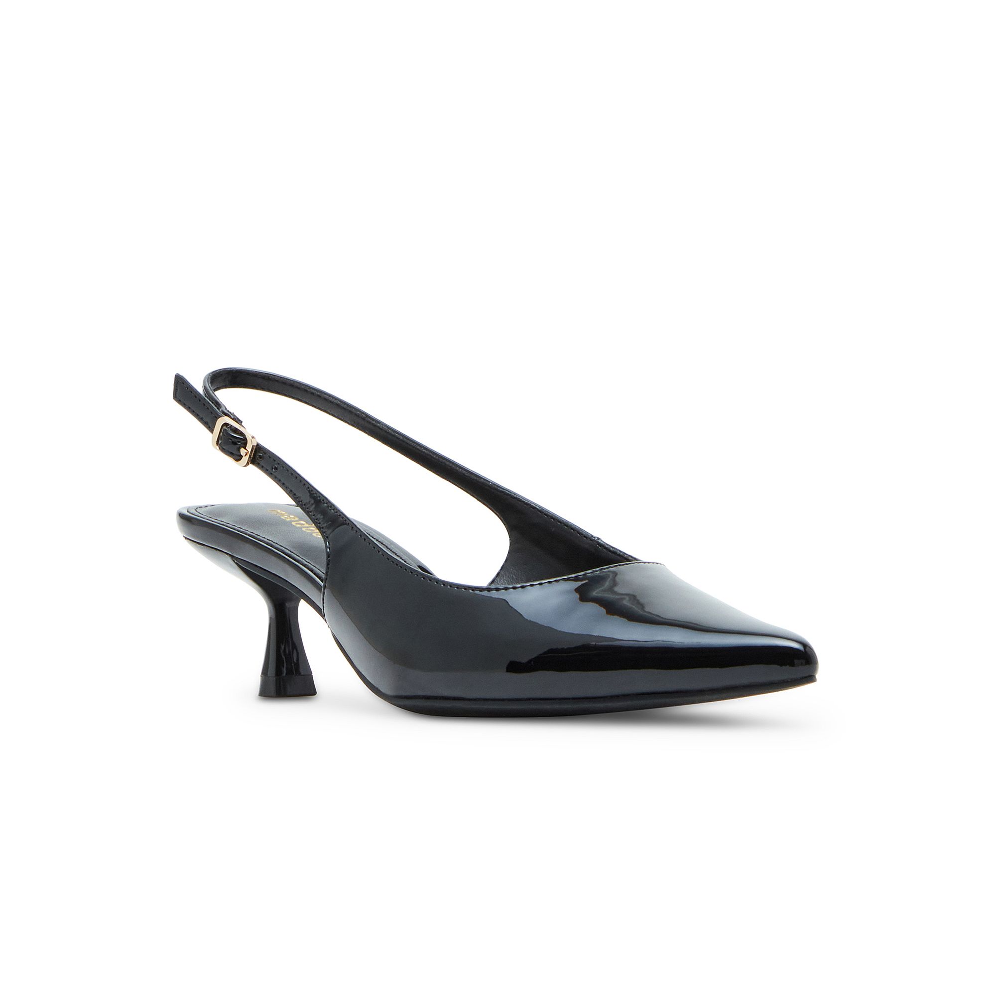 madden girl Valerie Womens Sling Back Heels, Size: 6, Black Patent
