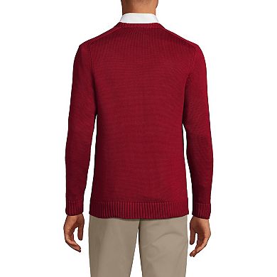 Mens' Lands' End School Uniform V-neck Sweater