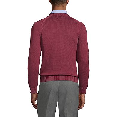 Mens' Lands' End School Uniform V-neck Sweater