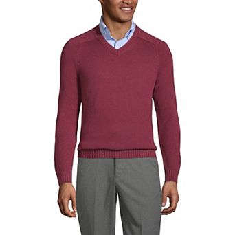 Mens' Lands' End School Uniform V-Neck Sweater