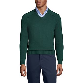 Mens' Lands' End School Uniform V-Neck Sweater