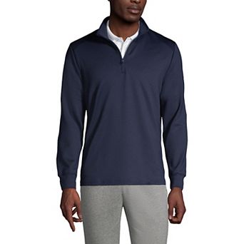 Men's Lands' End School Uniform Quarter Zip Pullover Sweatshirt