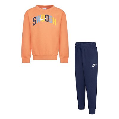 Baby Toddler Boys Nike Swoosh Crewneck and Sweatpants Set