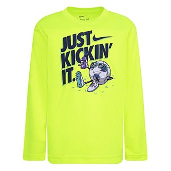 Boys 4-7 Nike "Just Kickin' It." Dri-FIT Long Sleeve Soccer T-shirt