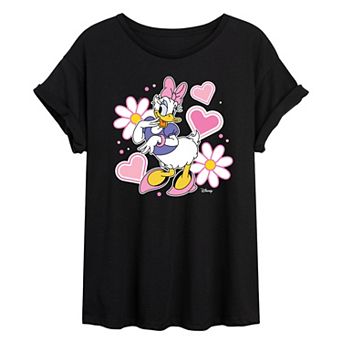 Disney's Daisy Duck Juniors' Icon Oversized Tee