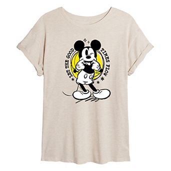 Disney's Mickey Mouse Juniors' Good Times Oversized Tee