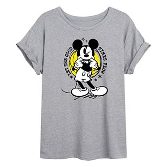 Disney's Mickey Mouse Juniors' Good Times Oversized Tee