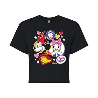 Disney's Minnie Mouse & Daisy Duck Juniors' Icon Cropped Tee